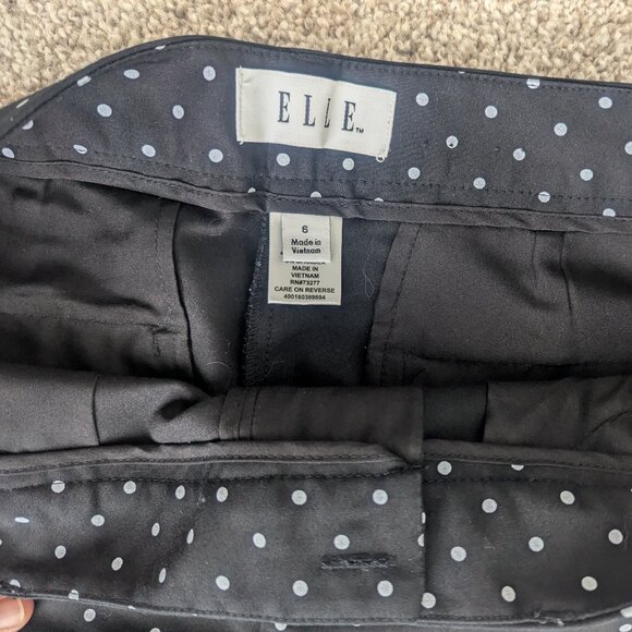 Elle Women's Polka Dot Casual Ankle Pant - Size 6 - EUC - Picture 2 of 2